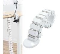 MUYAPAY Colonne Vertebrale Cable Management Matériau épaissi, Goulotte Flexible 125 cm Gestion des Câbles de Bureau - Organisateur de Câbles pour Bureau Fixe et Réglable en Hauteur