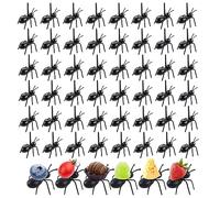 MUYAPAY Fourmi Fourchette à Fruits,48 Pièce Cure-Dents Animaux Fourmi Cure-Dents Fourmis en Plastique Ensemble Fourchette à Fruits Fourmi, pour les Collations, les Fruits, les Desserts, les Gâteaux