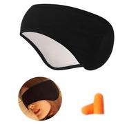 MUYAPAY Masque de Nuit coton, Livré avec des Bouchons d'Oreilles Cache Yeux pour Dormir, Réglable Masque Sommeil, Masque Yeux pour Dormir, les Siestes, la Méditation, les Voyages (Noir)