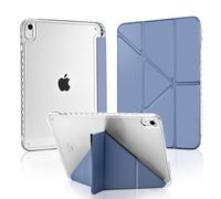 MuyDoux Coque Origami pour iPad 10e Génération 10,9" 2022 / iPad 11 Pouces (A16) 2025 avec Porte-Stylo intégré, 5 Positions Réglables, Étui Housse Acrylique Transparent Mince Antichoc, Gris Lavande
