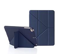 MuyDoux Coque pour iPad Mini 5 4 3 2 1, Housse Étui iPad Mini 7,9 Pouces, 5 en 1 Multiples Angles de Vue, Étui Finition Soyeuse et Dos Souple Antichoc Flexible, Auto Veille/Réveil, Bleu Foncé