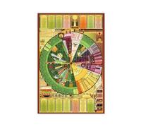 MUYGGAFF Calendrier liturgique traditionnel catholique - Impression sur toile - Décoration pour chambre à coucher, bureau, chambre - Cadeau - 20 x 30 cm