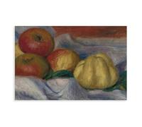 MUYGGAFF Nature morte Peinture à l'huile de campagne Pommes et citrouilles Poster sur toile Décoration de chambre à coucher Bureau Chambre Cadeau 50 x 75 cm