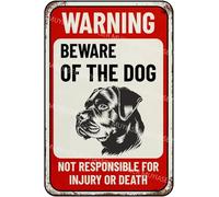 MUYIASER Panneau d'avertissement « Beware Of Dog » - Rottweiler - En aluminium - Pour clôture, cour, maison, cuisine, ferme, jardin - 20,3 x 30,5 cm