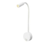 Muyilanc Lampe Murale à Col de Cygne LED 3W Blanc Chaud 3000K AC85-265V avec Spot Réglable Rotatif, Lampe de Chevet avec Fixation Murale, Type de Câblage, Lampe de Lecture Montée au Mur