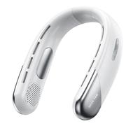 Muyilanc Ventilateur de Cou USB Portable sans Lame à 1200mAh, Affichage Numérique à LED, Refroidissement par Effet Peltier, Autour de Votre Cou, Les Mains, Rechargeable, Souffle de L'Air Froid.