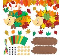 Muyohix 12 Pcs Kit d'Artisanat Hérisson Enfant, Activite Manuelle Enfant, Loisirs Créatifs d'Automne et d'Hiver pour Enfants, 3 4 5 6 7 8 9 Ans DIY Kit Halloween Decoration Noel