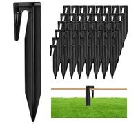 Muyohix 150 Pièces Piquet Fil Robot Tondeuse, Piquets de Fixation pour Câbles Périphériques, Piquets de Terre pour Robot Tondeuse, Piquets de Fixation en Plastique Robuste