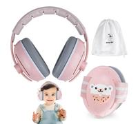 Muyohix 2 en 1 Casque Anti Bruit Bébé, Réglable Casque Bébé Anti Bruit, Protection Auditive pour les Bébés de 0 à 48 mois et les Enfants, Cache-oreilles Bébés pour le quotidien et les événements