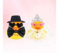 Muyohix 2 pcs Canards de Mariage, Cadeau Mariage, Canard de Bain pour Couple de Mariés, Canards de Bain pour Cadeau de Mariage, Décoration de Fête, Décoration de Mariage