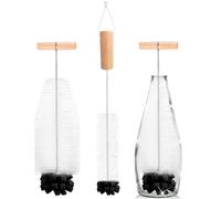 Muyohix 2 Pièces Goupillon Bouteille, Brosses à Bouteilles 32cm Brosse Dense pour Biberon, Bouteille Verre, Goupillon Bouteille pour Bouteilles en Verre Sodastream