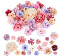 Muyohix 40 Pièces Fleurs Artificielles, Fausse Fleur Decoration, Fleurs Artificielles Deco, Têtes de Fleur Artificielle pour DIY Bouquets de Mariage, Centres de Table, Fête, Décoration d'intérieur