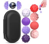Muyohix 8 Magnétiques Anti-Stress Balles, Fidget Toys pour Adultes et Enfants, Silicone Antistress Balles, Boules de Décompression Sensorielle, pour Gestion du Stress, TDAH, Anti-Anxiété (Violet)