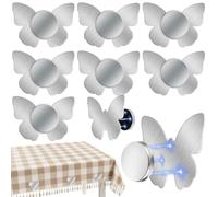 Muyohix 8 Pièces Poids de Nappe, Poids Nappe en Acier Inoxydable Magnétique, Nappe Extra Lourde, Poids de Nappe de Table Exterieur pour Pique Nique, Camping, Jardin, Nappe, Rideaux (Papillon)