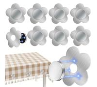 Muyohix 8 Pièces Poids de Nappe, Poids Nappe en Acier Inoxydable Magnétique, Nappe Extra Lourde, Poids de Nappe de Table Exterieur pour Pique Nique, Camping, Jardin, Nappe, Rideaux (Fleur)