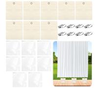 Muyohix 8 Pièces Sac de Poids Portable pour Rideaux, 8 Sacs de Lestage, 8 Sacs Ziplock en PVC, 10 Clips, Sac de Lestage de Nappe Convient pour Fixation de Rideaux, Tentes, Nappes