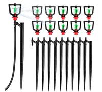 Muyohix Arroseur Jardin 360° - Arrosage Automatique pour Jardin avec Buses Micro Rotatives, Asperseur Arrosage Suspendu, Système d’Irrigation Goutte à Goutte pour Serre, Plantes, Pelouse - 10 Pièces