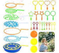 Muyohix Baguette à Bulles Ensemble, 30PCS Bulles de Savon Enfant Géante Kit, Bulles Sticks pour Enfants pour Jeux Exterieur Enfant, Jeu Plein Air Été Fête, Jeux Mariage, Jeux Anniversaire Enfants