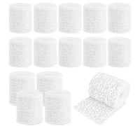 Muyohix Bande de Plâtre, Lot de 15 Bandes Plâtrées en Tissu, 5 x 270 cm Platre pour Moulage, Bande de Platre Pour Modelage, Fabrication de Moules de Corps et Art Créatif
