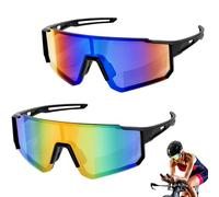 Muyohix Lot de 2 Lunettes de Soleil Polarisées, Lunettes de Cyclisme Homme Femmes, Lunette de Cyclisme Protection UV400, Lunette de Soleil de Sport Pour Vélo Pêche Course Conduite L'alpinisme