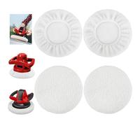 Muyohix Lot de 4 Bonnet de Polissage Voiture, Chiffons de Polissage pour Voiture 220-250 mm, Laine d'Agneau Pad Polissage, Pour Polisseuse Orbitale Voiture