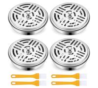 Muyohix Support Bobine Moustique, 4 Pièces Porte Spirale Anti Moustique, Acier Inoxydable Boîte à Spirales Anti-Moustiques pour Maison, Jardin, Camping, Les Voyages