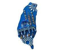 MUYU Magnet 3D Taiwan Aimant de réfrigérateur de Voyage Autocollant Island-Shaped Souvenir, à la Maison et décoration de Cuisine Taïwan Chine Aimant de réfrigérateur