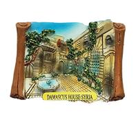MUYU Magnet Aimant de réfrigérateur 3D Damas Syrie Souvenir Cadeau de décoration de la Maison et de la Cuisine Autocollant magnétique Damas Syrie Aimant de réfrigérateur
