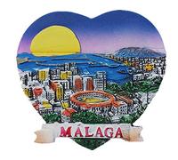 MUYU Magnet Aimant de réfrigérateur 3D Souvenir Malaga Espagne, Résine, 3 à 12 cm, 1 unité
