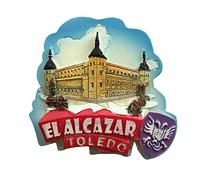 MUYU Magnet El Alcazar Toledo Espagne Aimant de réfrigérateur 3D Souvenir de Voyage pour la Maison et la Cuisine