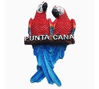 MUYU Magnet Guacamayo 3D de Punta Cana Imán de Nevera Dominicana, Decoración Para el Hogar y la Cocina pegatina magnética Regalo de recuerdo