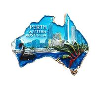 MUYU Magnet Perth Australie Carte Forme Aimant de réfrigérateur Touristique Souvenir Cadeau, Home & Décoration de Cuisine. L'Australie Aimant de réfrigérateur Collection
