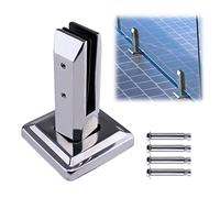 Muzata Embouts de serrage en acier inoxydable pour panneau de piscine, terrasse, clôture, balustrade, poteau, balustrade, jardin, balcon avec boulon d'extension GS10, SO4 GR1