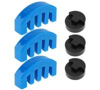 MuzcYM 6pcs Practice de violon en caoutchouc Ensemble mute avec 3 pcs Style et 3pcs Style rond Silencer en violon noir et bleu