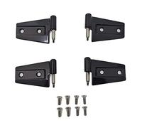 Muzhen Store Charnière de Porte revêtue d'aluminium, 4 pièces, Compatible avec Jeep Wrangler JK JL JT 2007 + Kit de Remplacement de charnière de Porte en Acier métallique (Color : 4 pcs JK)