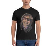 MUZHILIN Djo T-Shirt Blank t Shirts Slim fit t Shirts for Men Black S