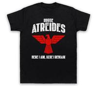 MUZHILIN Dune House Atreides Here I Am Here I Remain Novel Film Mens & Womens Mens Women T Shirt 100 Cotton Black XXL