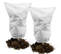 Muzhira 2pcs Housse de Protection pour Plantes, 50g/m² 80cm x 100cm Housse Hivernage Plante for Protection antigel Perméable, Coupe-Vent, Froid, Chaud et Anti-Insectes - Blanc