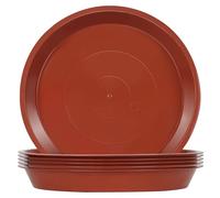 Muzhira Lot de 6 Soucoupes pour Plantes, Soucoupes pour Pots de Fleurs pour Plantes, Plateaux de Planteur pour Intérieur, Extérieur, Jardin - 30cm/Rouge