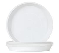 Muzhira Lot de 6 Soucoupes pour Plantes, Soucoupes pour Pots de Fleurs pour Plantes, Plateaux de Planteur pour Intérieur, Extérieur, Jardin - 30cm/Blanc