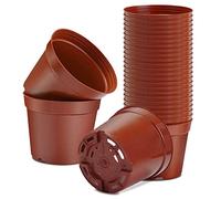 Muzhira Pots pour Semis, 13.6cm 20 Pieces Pots de Pépinière, Plastique Réutilisables Pot semis/Godets Semis/Pot de Repiquage/Pot de Culture pour la Plantation Intérieure et Extérieure