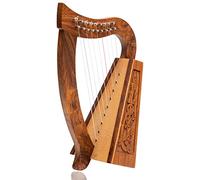 MUZIKKON O'Carolan Harpe 9 cordes en palissandre dragon celtique