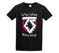 MUZIKTINGER Men's Twisted Sister Ruff Cuts T-Shirt Black M