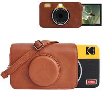 MUZIRI Étui pour Kodak C210R Mini Shot 2 Rétro 2 en 1 Appareil Photo et Imprimante Photo Mini Shot 2 Étui de protection rétro en cuir PU avec bandoulière réglable,Marron (nouvelles versions