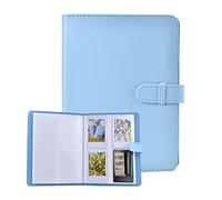 MUZIRI KINOKOO Album 128 Pochettes pour Instax Mini EVO/Mini 12/Mini 41 Album Photo, Album pour Fuji Instax Mini Liplay/Mini 40/99/90/25/11/9/8/7+ - 3 pouces film album photo - Bleu