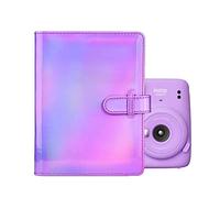 MUZIRI KINOKOO Album photo 128 pochettes pour Instax Mini EVO/Mini 12/Mini 41 Album Photo, Album Compatible pour Fuji Instax Mini Liplay/Mini 40 Appareil photo instantané - Violet coloré