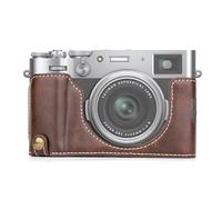 MUZIRI KINOKOO Demi-étui en cuir synthétique pour Fuji X100VI - Protection et transport faciles - Café