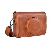 MUZIRI KINOKOO Étui en Cuir PU Version Horizontale - Compatible pour Sony RX100 I-VII ZV1/Ricoh GR Series /G5X2 G7X2 G7X3 SX720 SX730 SX740 G9X G9X II/Pana.LX7 LX9 LX10 LX15 - Marron