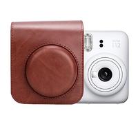MUZIRI KINOKOO Étui pour Appareil Photo Fujifilm Fuji Instax Mini 12 - Cuir PU Housse de Protection avec bandoulière réglable - Marron rétro