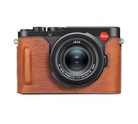MUZIRI KINOKOO Étui pour Leica D-LUX 8 La caméra, Style Rétro - Demi-Housse de Protection en Cuir Véritable pour Leica D LUX 8/D-LUX8 La caméra - avec Ouverture en Bas et Poignée - Marron
